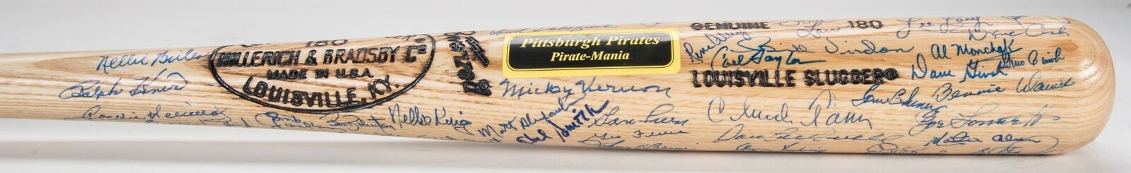 Pittsburgh Pirates Hall Of Fame & Legends Signed Bat 50 Sigs! With Beckett COA