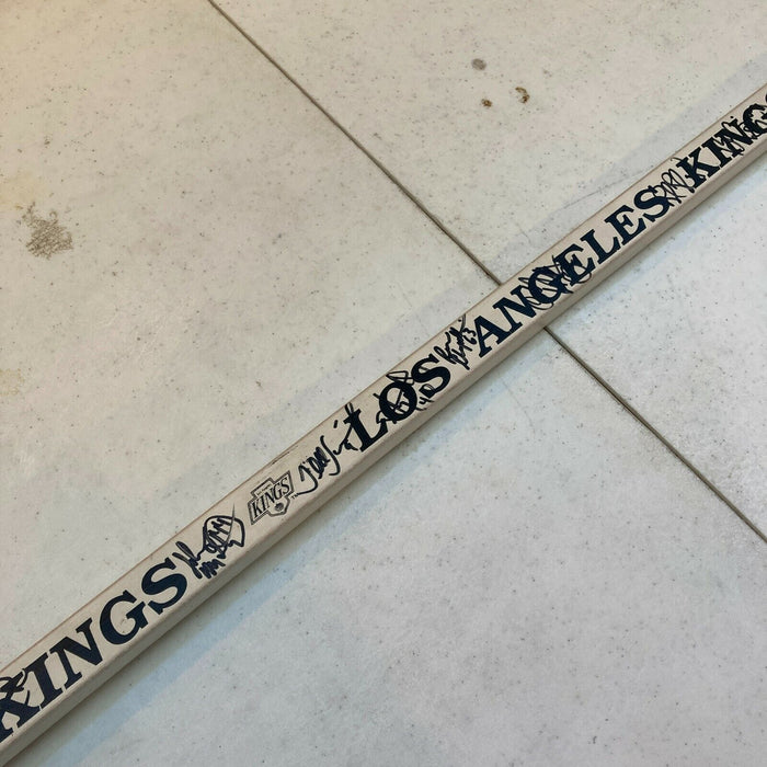 1991-92 Los Angeles Kings Stanley Cup Team Signed Stick Wayne Gretzky JSA COA
