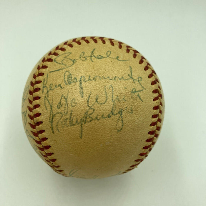 1960 Cleveland Indians Team Signed American League Baseball JSA COA