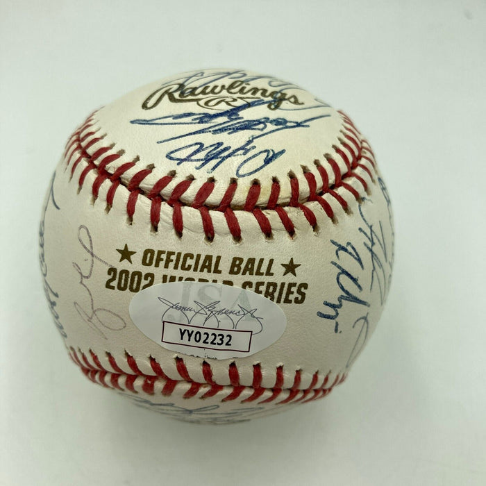 2002 Anaheim Angels World Series Champs Team Signed W.S. Baseball With JSA COA