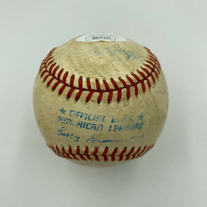 Dale Earnhardt Sr. Signed 1980's Game Used American League Baseball With JSA COA