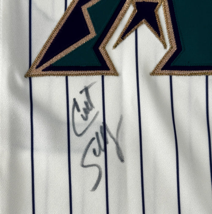 Curt Schilling Signed Authentic 2001 Arizona Diamondbacks Game Issued Jersey JSA