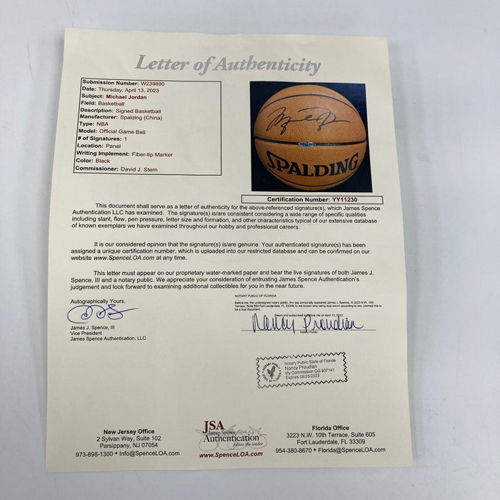 Michael Jordan Signed Spalding Official NBA Game Basketball JSA & Upper Deck UDA