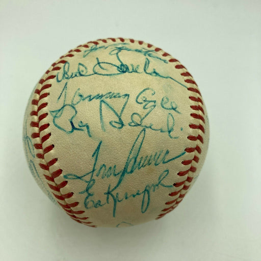 Beautiful 1971 New York Mets Team Signed Baseball Tom Seaver Yogi Berra JSA COA