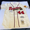 Hank Aaron 755 Home Runs 3771 Hits Signed Milwaukee Braves Jersey Steiner COA