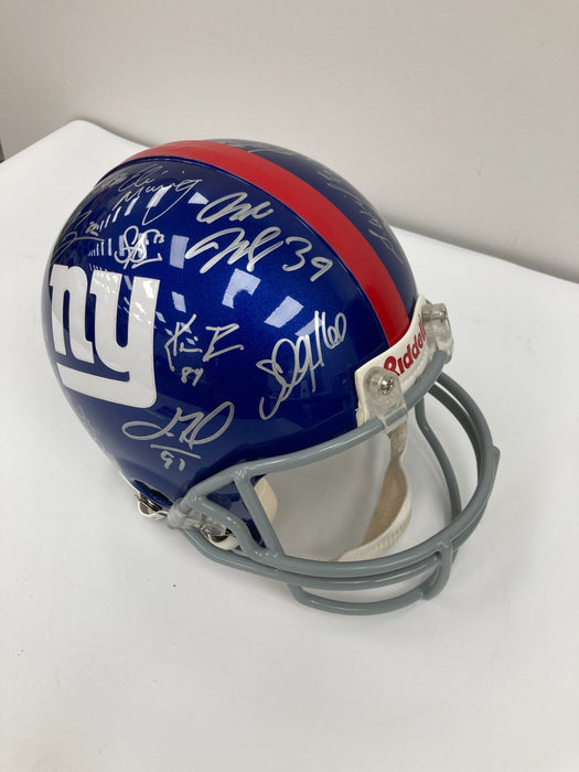 2007 New York Giants Super Bowl Champs Team Signed Full Size Helmet JSA COA