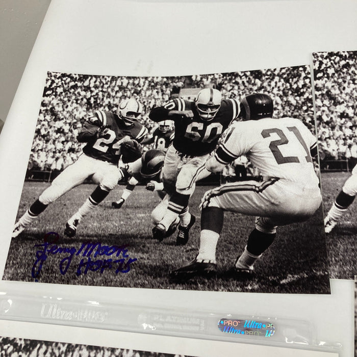 Lot Of (14) Gino Marchetti & (4) Lenny Moore Signed 8x10 Photos Baltimore Colts