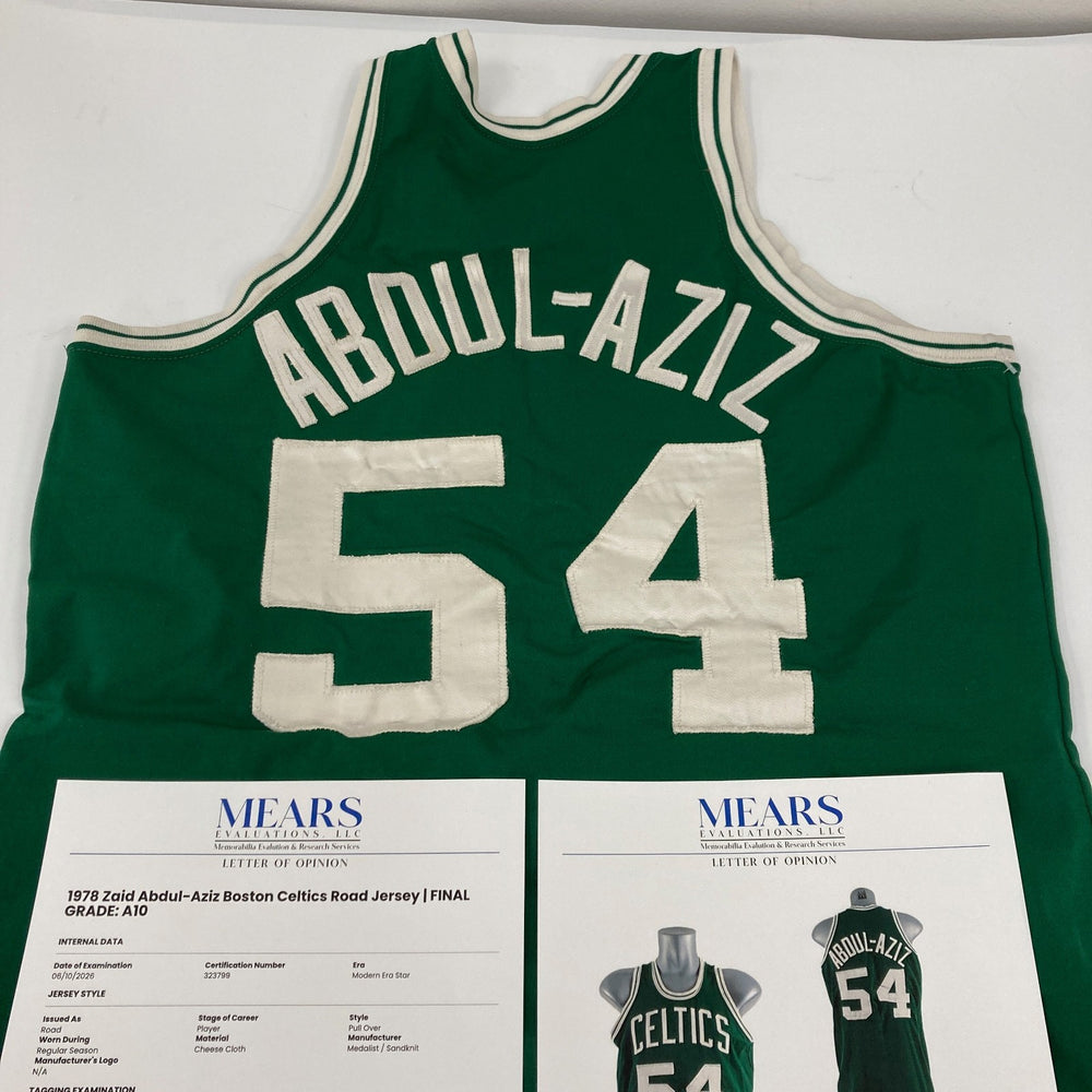 Zaid Abdul Aziz Don Smith Game Used 1978 Boston Celtics Jersey MEARS A10 RARE