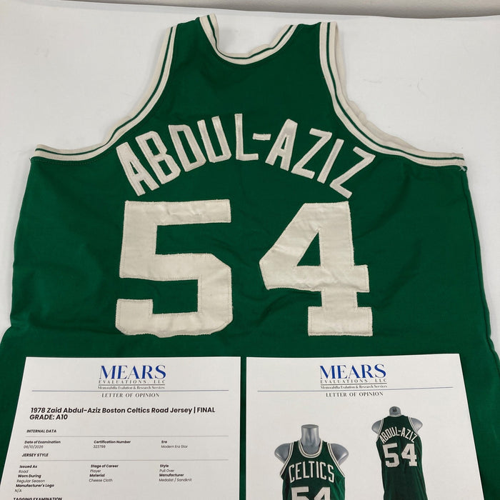 Zaid Abdul Aziz Don Smith Game Used 1978 Boston Celtics Jersey MEARS A10 RARE