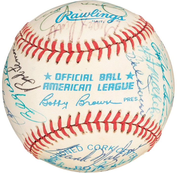 Beautiful Joe Dimaggio Hall Of Fame Multi Signed Baseball JSA & Beckett COA