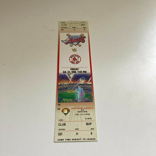 Troy Glaus Angels MLB Debut First Game Original Ticket July 31, 1998