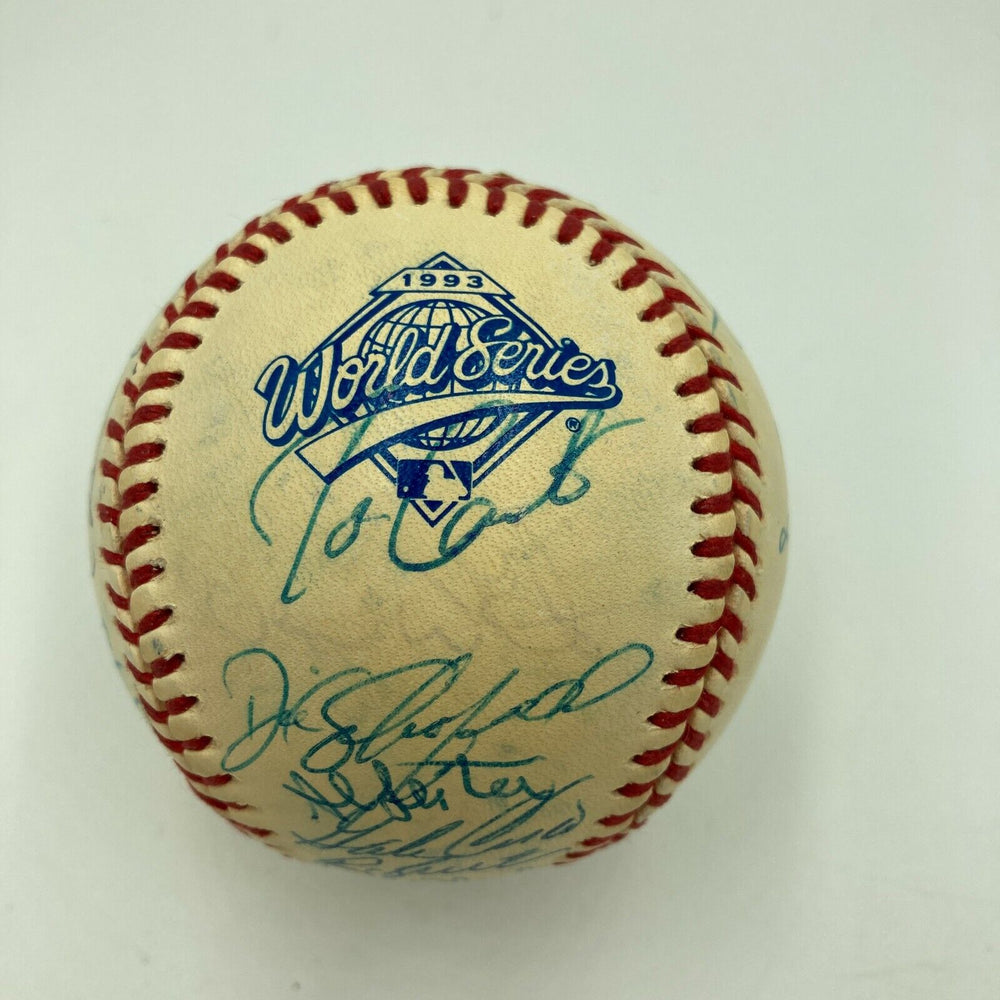 1993 Toronto Blue Jays World Series Champs Team Signed Baseball JSA COA