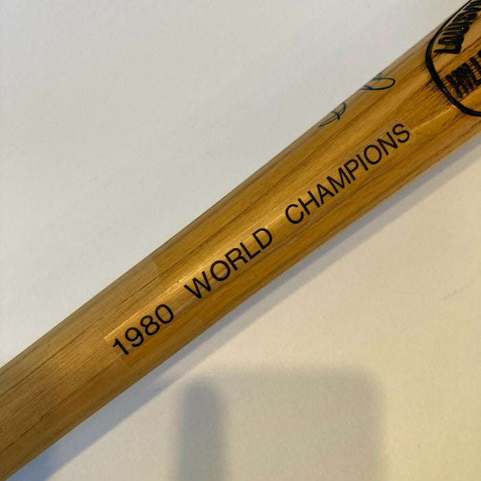 Beautiful 1980 Philadelphia Phillies World Series Champs Team Signed Bat JSA COA