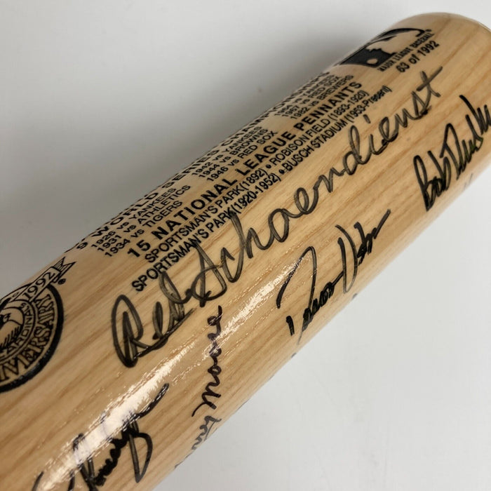 St. Louis Cardinals HOF Legends Multi Signed Bat 33 Sigs Stan Musial JSA COA