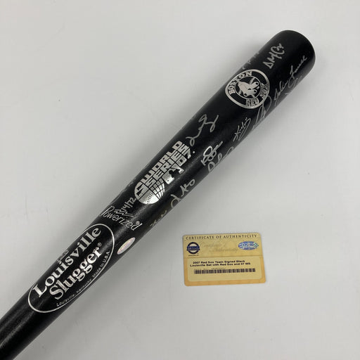 2007 Boston Red Sox World Series Champs Team Signed Baseball Bat Steiner COA