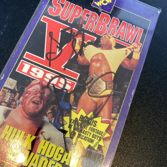 Sherri Martel & Brian Knobbs Signed Hulk Hogan 1995 WCW VHS Movie JSA COA
