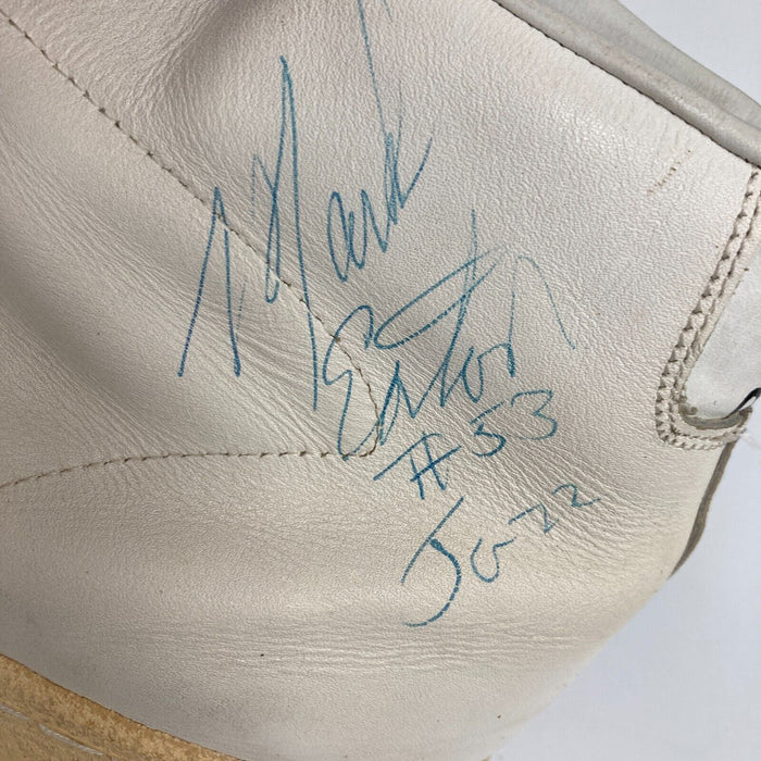 Mark Eaton Signed Utah Jazz Game Worn Sneakers Shoes JSA COA