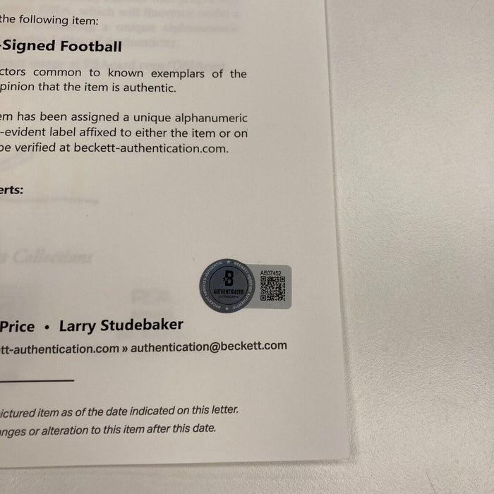 Fritz Pollard Signed 1966 Football First Black Football Player PSA DNA & Beckett