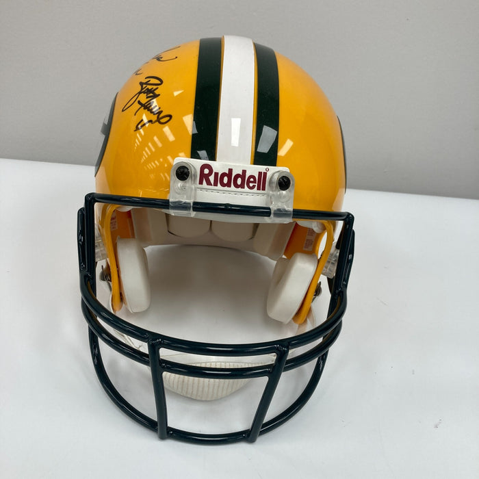 Bart Starr Brett Favre & Aaron Rodgers Signed Green Bay Packers Helmet Beckett