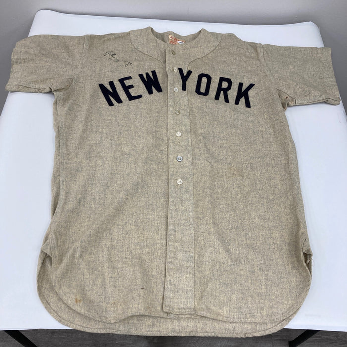Johnny Mize Signed Vintage 1949 New York Yankees Jersey JSA COA