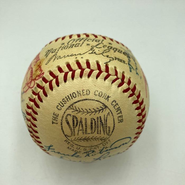 1956 All Star Game Team Signed Baseball Willie Mays Hank Aaron 30 Sigs