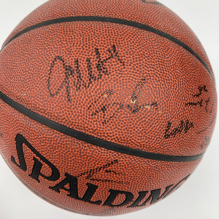 2007-08 Portland Trail Blazers Team Signed Spalding Basketball With Team COA