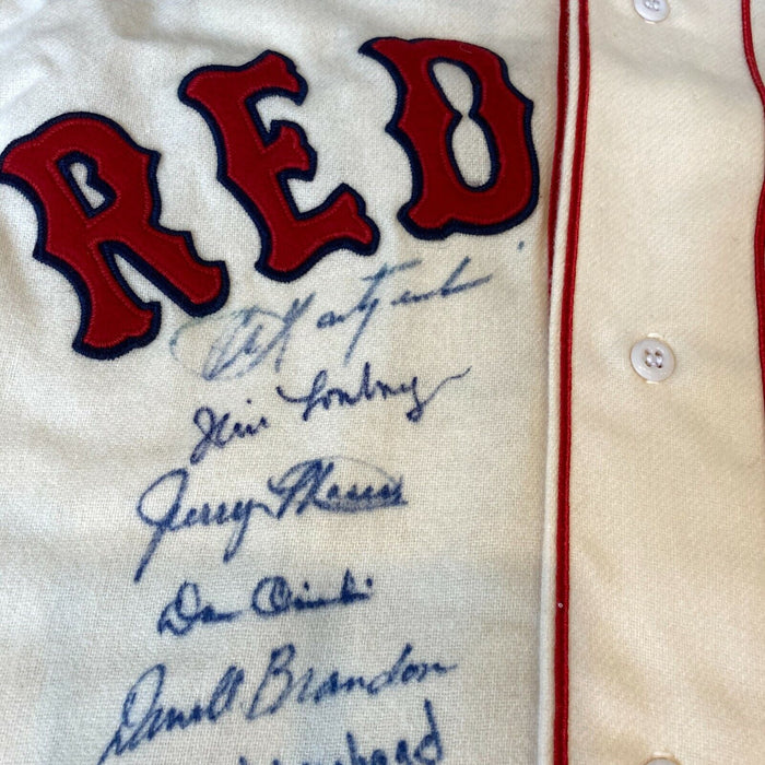 Stunning 1967 Boston Red Sox AL Champs Team Signed Jersey Carl Yastrzemski JSA