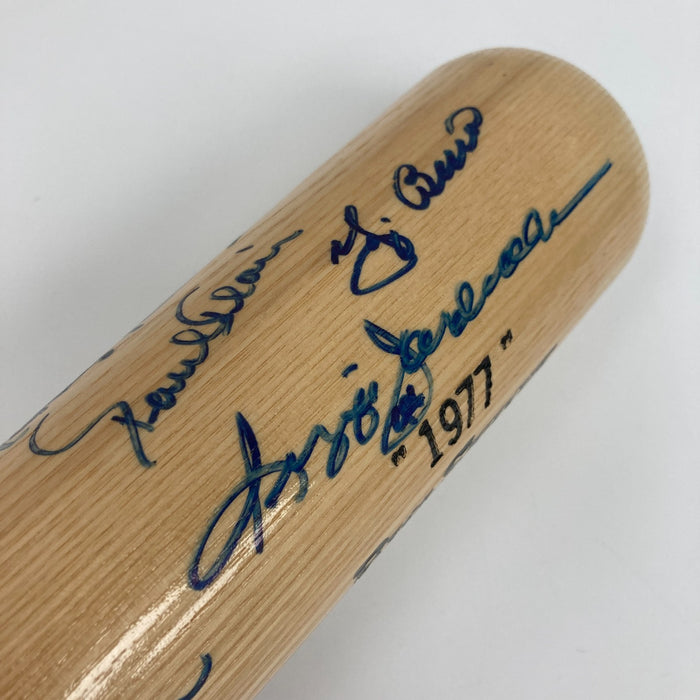 1977 New York Yankees World Series Champs Team Signed Bat JSA COA