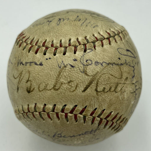 Babe Ruth & Lou Gehrig 1929 New York Yankees Team Signed Baseball Beckett COA