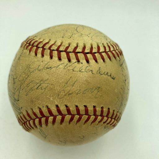 1935 Boston Red Sox Team Signed American League Baseball Moe Berg JSA COA