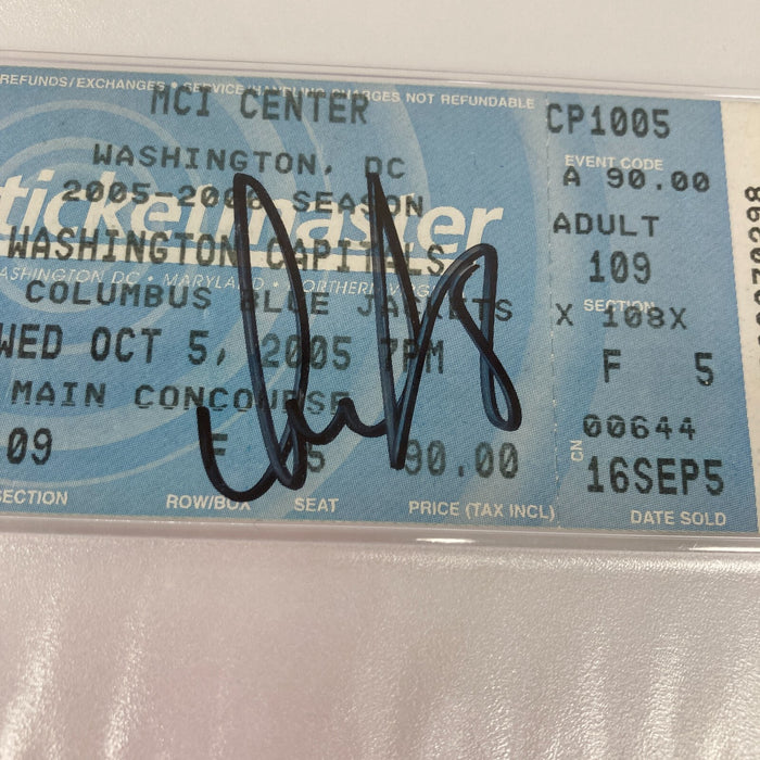 Alexander Alex Ovechkin Signed NHL Debut First Game Full Ticket PSA 1/1 Pop 1