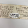 Ron Santo Signed 1976 Chicago Cubs Full Ticket JSA COA