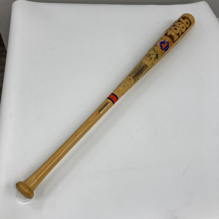 1986 New York Mets W.S. Champs Team Signed Baseball Bat 37 Signatures JSA COA