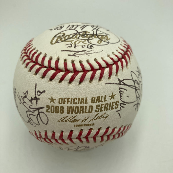 2008 Philadelphia Phillies World Series Champs Team Signed Baseball JSA COA