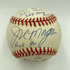 Joe Morgan Signed Heavily Inscribed Career STAT Baseball Reggie Jackson COA