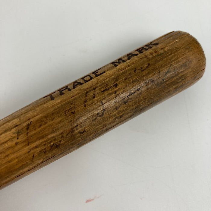 Honus Wagner & Hack Wilson Signed 1930 Louisville Slugger Mini Baseball Bat JSA