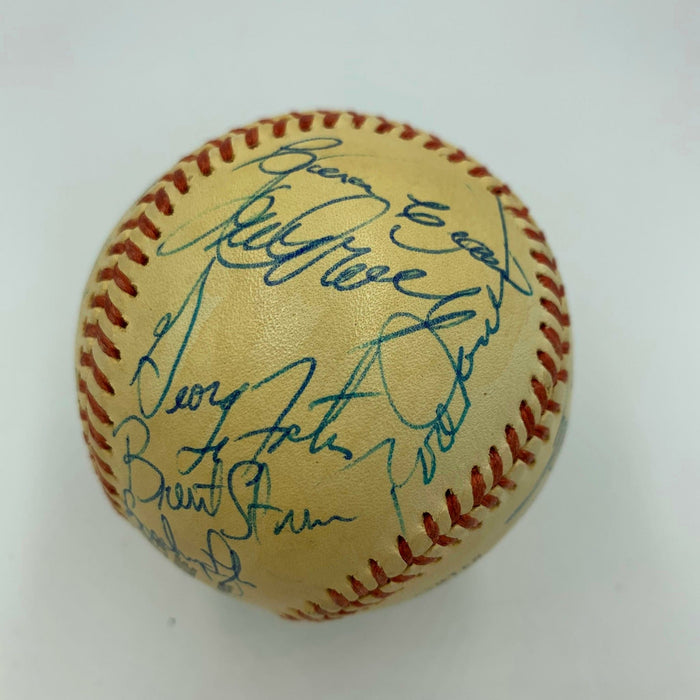 Stunning 1976 All Star Game Signed Baseball George Brett Sparky Anderson JSA COA
