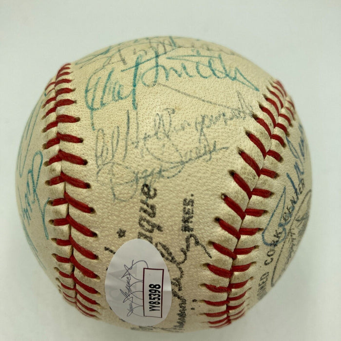 1960's St. Louis Cardinals Old Timers Day Signed Baseball Dizzy Dean Musial JSA