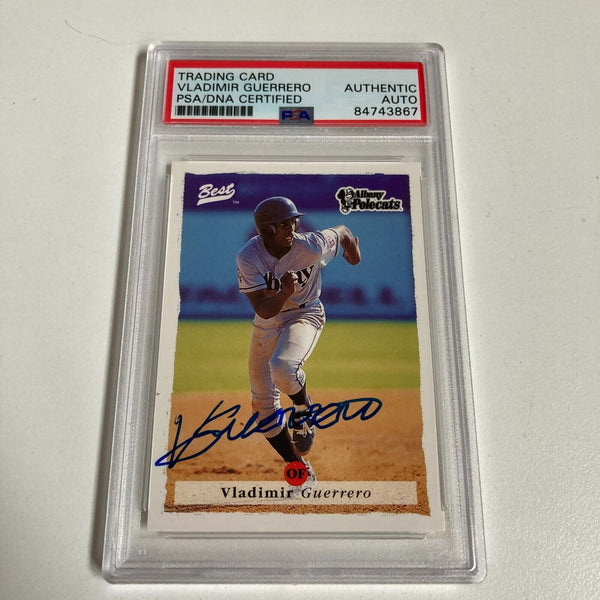 1995 Best Vladimir Guerrero Signed Autographed Rookie RC Baseball Card PSA DNA