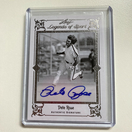 Leaf Legends Of Sport Pete Rose Auto #9/10 Signed Baseball Card