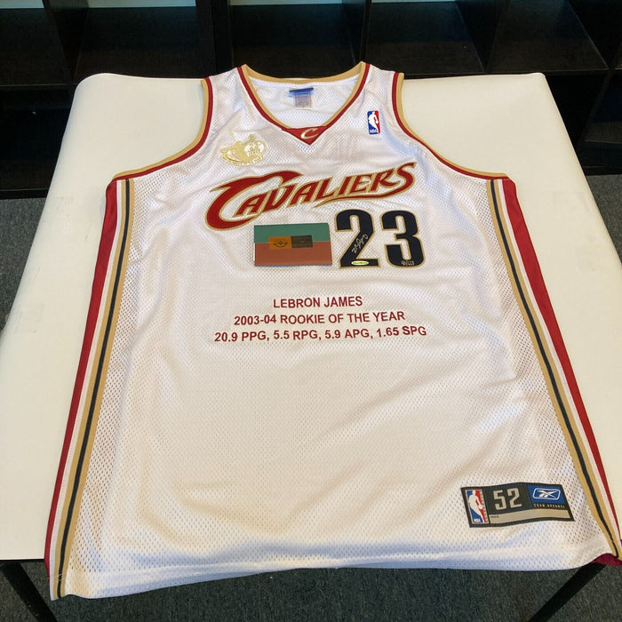 Lebron James 2003 Rookie Of The Year Signed Cleveland Cavaliers Jersey UDA COA