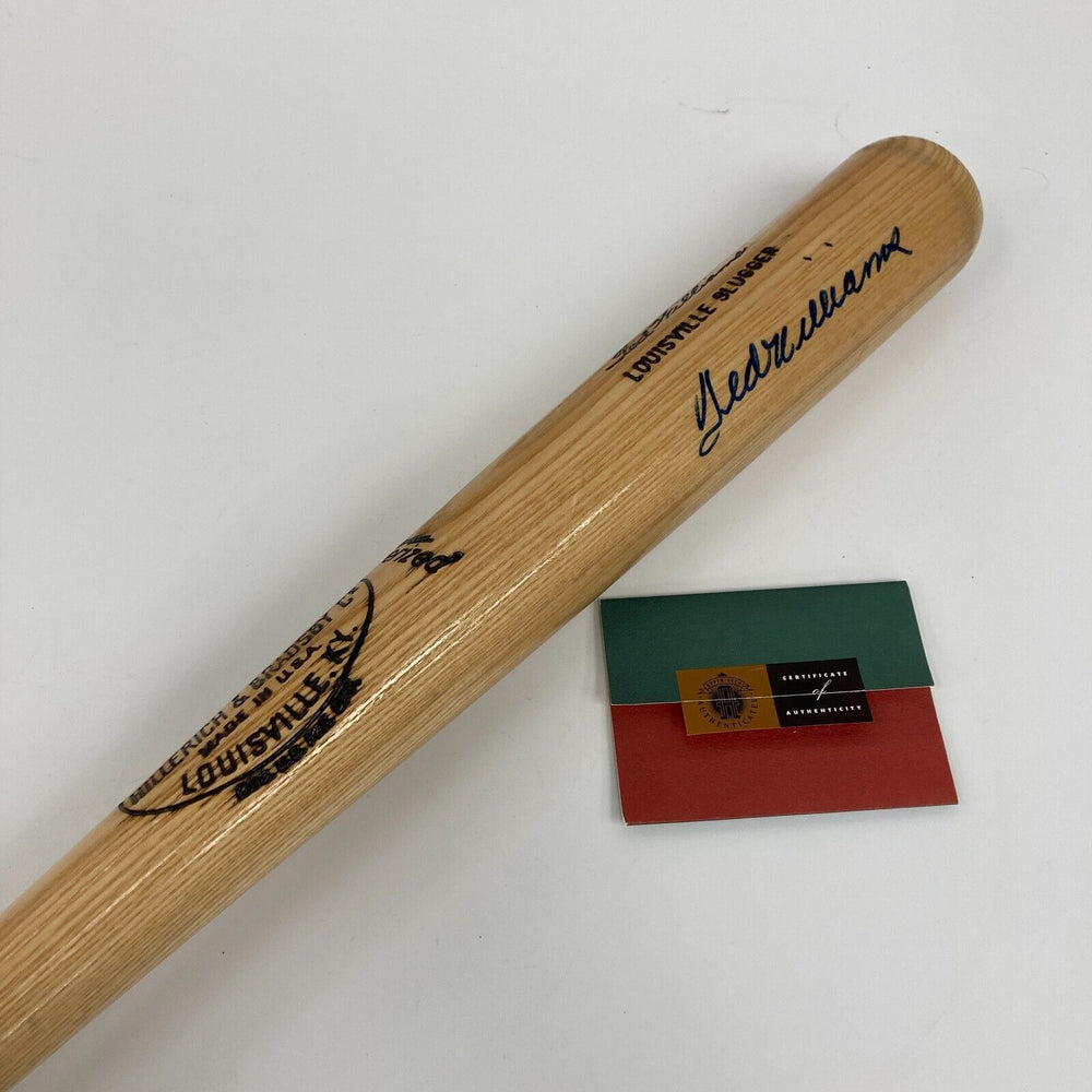 Ted Williams Signed Game Model Baseball Bat UDA Upper Deck COA & Bag