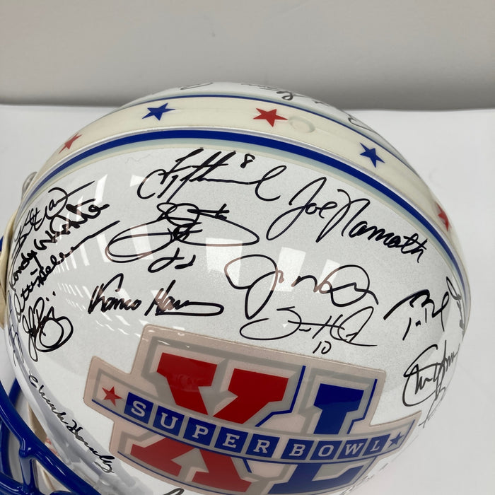 Beautiful Super Bowl MVP's Signed Helmet 40 Sigs With Tom Brady JSA COA