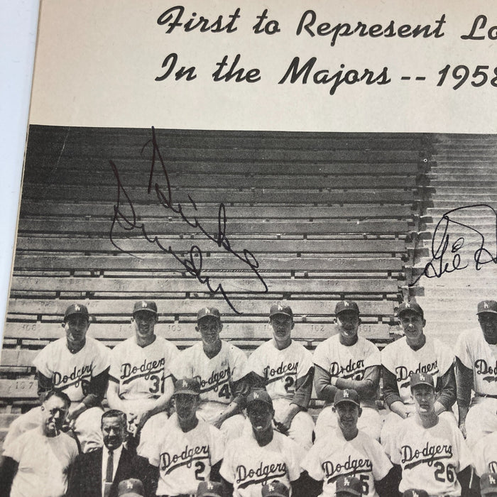 1959 Los Angeles Dodgers World Series Champs Team Signed Yearbook Koufax JSA