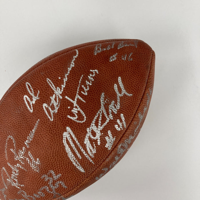 1968 New York Jets Super Bowl Champs Team Signed Wilson Football Beckett COA