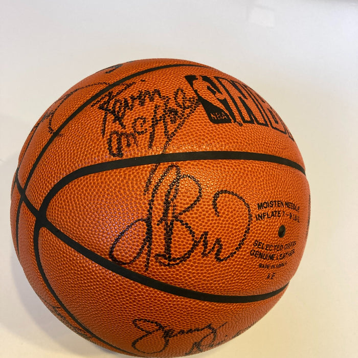 1985 Boston Celtics NBA Champs Team Signed Official NBA Game Basketball PSA DNA