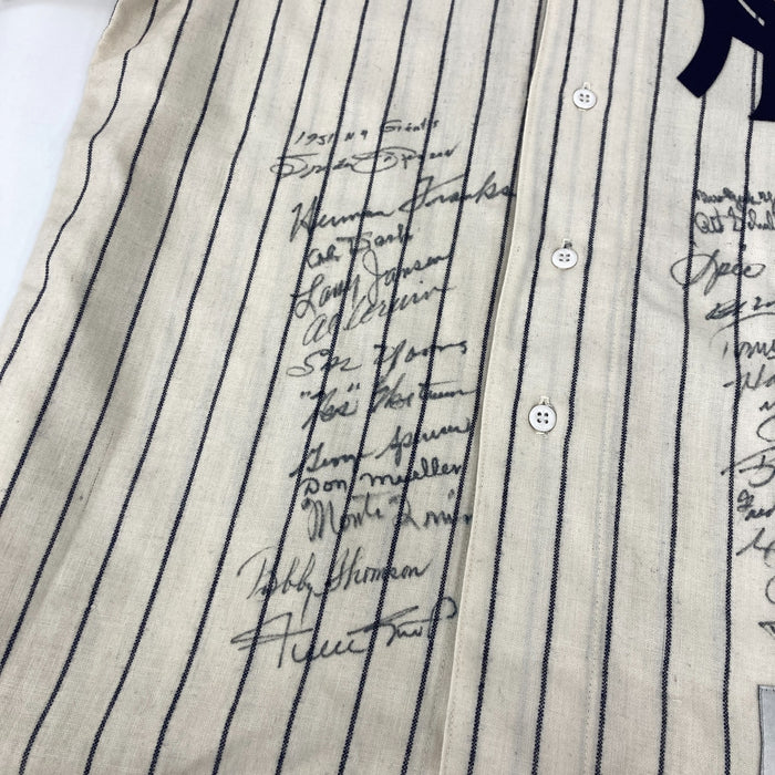 1951 New York Yankees & Giants W.S. Champs Team Signed Jersey PSA DNA MINT 9