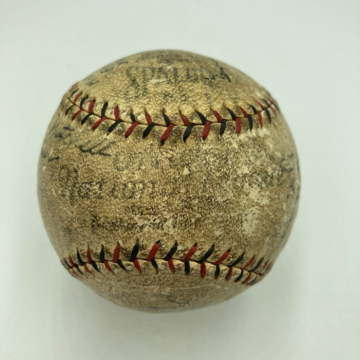 Bill McKechnie George Sisler Rabbit Maranville Braves Team Signed Baseball JSA