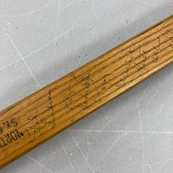 1953 Detroit Red Wings Stanley Cup Team Signed Ted Lindsay Game Used Stick JSA