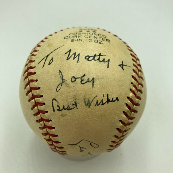 Willie Mays & Leo Durocher Signed Baseball JSA COA
